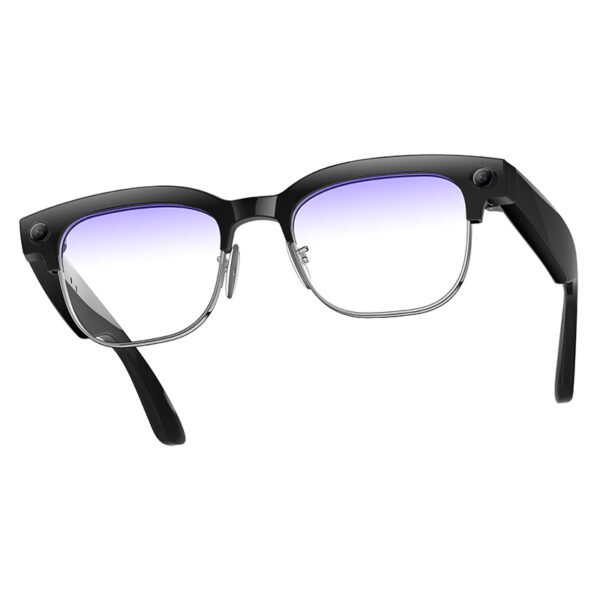 Business AI Smart Glasses with Camera and Bluetooth,8MP 4K HD Camera Glasses,Supports AI Voice Control/Photo/Video/Audio Recording,Smart Glasses with Real-time Translations,IP67 Waterproof