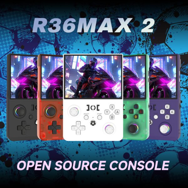 R36 MAX 2 4.5 Inch 4:3 IPS Screen Retro Handheld Game Player Linux System 128GB Built-in 22,000+ Classic Games 4000mAh Portable Video Game Console