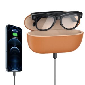 AI Smart Glasses with 3600mAh Charging Box,8MP Sony Camera,4K Video Recording&Photography,Real-time Transaltion,AI Voice Control Assistant,Touch Control Music Playback